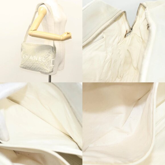 CHANEL Shoulder Bag Canvas Gray Silver CC Auth mr1301 - Picture 13 of 14